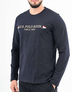 US POLO ASSN JOEL 001016 E63B T SHIRT LS BLUZA DE BARBATI