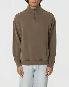 DIRTY LAUNDRY DROPPED SHOULDER HALF-ZIP CREWNECK