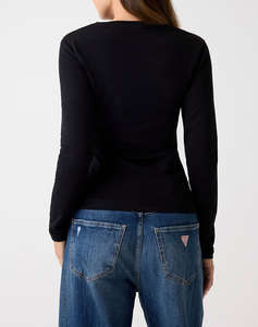 GUESS LS CN LEO TRIANGLE TEE BLUZA DE DAMA