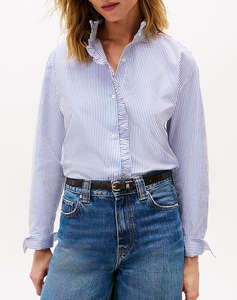 TOMMY HILFIGER POPLIN RUFFLE SHIRT