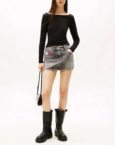 TOMMY JEANS TJW SLIM S FLAG BLING LS TOP