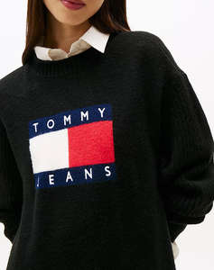 TOMMY JEANS TJW FLAG SWEATER DRESS EXT