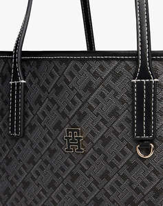 TOMMY HILFIGER TH MONOPLAY LEATHER TOTE