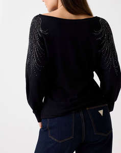 GUESS BAT SLEEVE LORETTA LOGO SWTR TRICOTAT DE DAMA