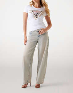 GUESS CN SS TRIANGLE PALM PRINT BLUZA DE DAMA