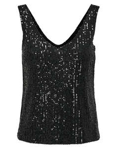 ONLY ONLANA S/L V-NECK SEQUINS TOP JRS
