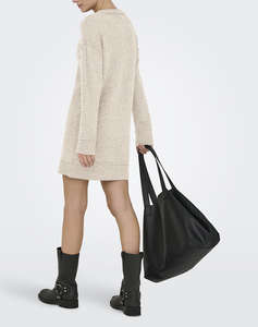 ONLY ONLHAZEL LIFE LS O-NECK DRESS BF KNT