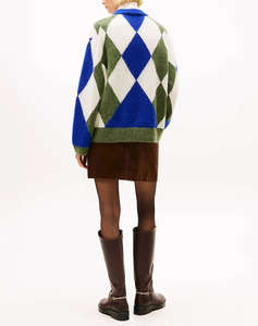 TOMMY HILFIGER ALPACA BLEND ARGYLE C-NK LS SWT