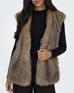 ONLY ONLDAWN LIFE FAUX FUR WAISTCOAT OTW