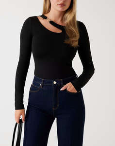 GUESS LS ELEANOR BUCKLE TOP BLUZA DE DAMA