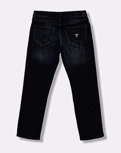 GUESS BLUE BLACK STRAIGHT PANTS PANTALONI DE COPII BOY