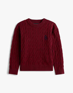 TOMMY HILFIGER COTTON CABLE CREST C-NK SWEATER