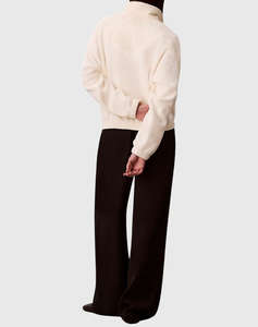 CALVIN KLEIN 1/4 ZIP MIXED MEDIA POLAR FLEECE