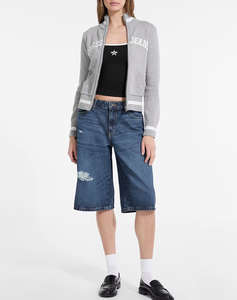 GUESS JEANS GJ LS ZIPPED INTARSIA SWTR PULOVER DE DAMA