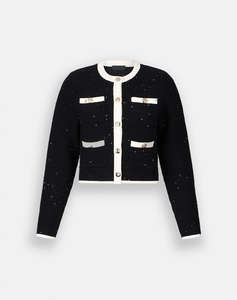 LIU JO BLACK_CF5M16_ECS GIACCA IN MAGLIA M/L SACOU DE DAMA