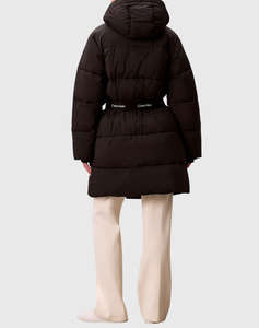 CALVIN KLEIN BELTED MIDWEIGHT LONG PUFFER
