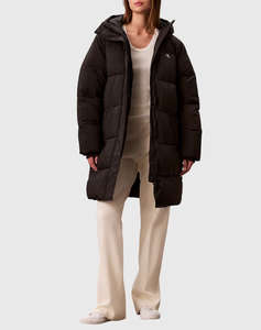 CALVIN KLEIN BELTED MIDWEIGHT LONG PUFFER