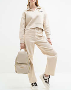 GUESS JEANS GJ NOTCHED COLLAR CROP SWEAT HANORAC DE DAMA