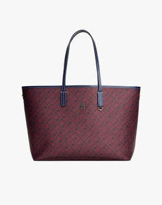 TOMMY HILFIGER TH MONOPLAY LEATHER TOTE