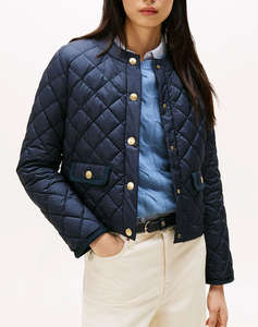TOMMY HILFIGER G/BUTTON QUILTED REG LADY JACKET