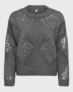 ONLY ONLKANSAS LIFE LS SEQUINS O-NECK KNT