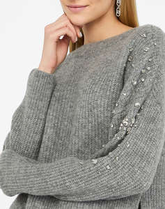 LIU JO BLACK_CF5M21_MAGLIA CHIUSA M/L BLUZA DE DAMA