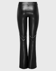 ONLY ONLPAIGE MW FAUX LE FLARED LEGGING PNT