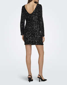 ONLY ONLCONFIDENCE L/S DEEP SEQUINS DRESSJRS.