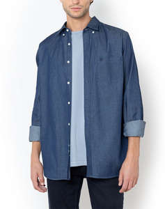 THE BOSTONIANS CAMASA DENIM REGULAR FIT Plain DENIM Button-down Regular Fit