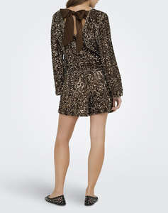 ONLY ONLCONFIDENCE L/S SEQUIN BOW TOP JRS