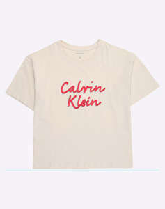 CALVIN KLEIN JEANS BOXY TEE METALLIC LOGO TECH
