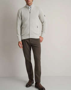 NAVY&GREEN JACHETA TRICOTATA DIN BUMBAC CU FERMOAR