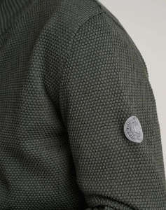 NAVY&GREEN JACHETA TRICOTATA DIN BUMBAC CU FERMOAR