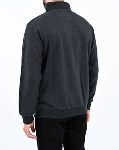 THE BOSTONIANS BLUZA FLEECE DIN BUMBAC HALF ZIP REGULAR FIT