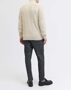 JACK&JONES JPRBLUSEAN KNIT CABLE HALF ZIP SN