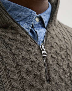 JACK&JONES JPRBLUSEAN KNIT CABLE HALF ZIP SN