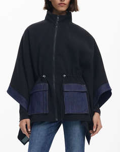 DESIGUAL PONCHO_DENIM ALDAMA DE DAMA