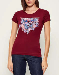 GUESS SS CN PEONY TRIANGLE TEE BLUZA DE DAMA