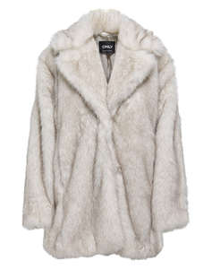 ONLY ONLDAWN LIFE FAUX FUR COAT CC OTW