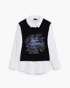 DESIGUAL CAM_CHALECO CAMASA DE DAMA