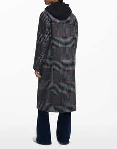 DESIGUAL COAT_CAPUCHA_CHECK PALTON DE DAMA