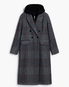 DESIGUAL COAT_CAPUCHA_CHECK PALTON DE DAMA
