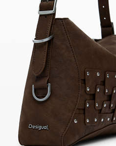 DESIGUAL BAG_NEW PATCH 2 CHOCO GEANTA DE DAMA
