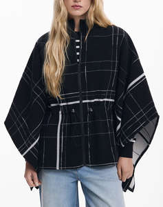 DESIGUAL PONCHO_CUADROS ALDAMA DE DAMA