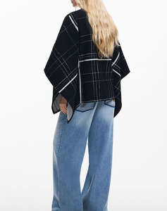 DESIGUAL PONCHO_CUADROS ALDAMA DE DAMA