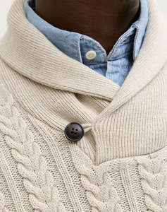 JACK&JONES JPRBLUSEAN KNIT CABLE SHAWL NECK