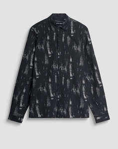 ANTONY MORATO MMSL00614FA430650 MIN OF 6 SHIRT BARCELONA REGULAR STRAIGHT FIT IN PRINTED COTTON VISCOSE BLEND FABRIC WITH LOGOED METAL BADGE BLUZA DE BARBATI