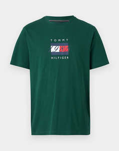 TOMMY HILFIGER LINEAR FLAG GRAPHIC TEE