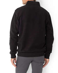 THE BOSTONIANS BLUZA FLEECE DIN BUMBAC HALF ZIP REGULAR FIT