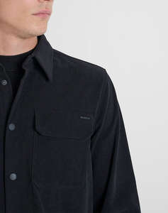 ANTONY MORATO MMSL00765FA300027 MIN OF 6 SHIRT REGULAR FIT IN CORDUROY FABRIC WITH LOGOED METAL BADGE BLUZA DE BARBATI